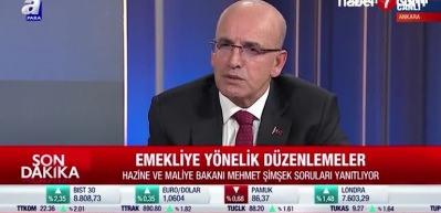 Bakan Şimşek emekli zammı ve ikramiye ile ilgili a&ccedil;ıklamalarda bulundu