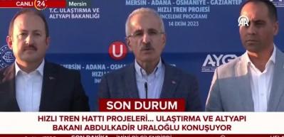 Bakan Uraloğlu hızlı tren hattı projeleri hakkında a&ccedil;ıklamalarda bulundu