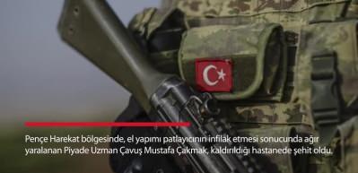 Pen&ccedil;e Harekat b&ouml;lgesinde, el yapımı patlayıcının infilak etti 