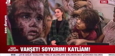 A Haber sunucusu Cansın Helvacı g&ouml;zyaşlarına boğuldu:Bug&uuml;n d&uuml;nyada g&uuml;n aymadı