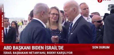 ABD başkanı Joe Biden İsrail'e geldi