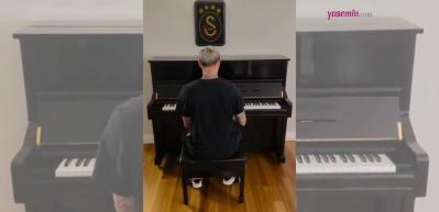 Galatasaray'ın yıldızı Mauro Icardi'den piyano başında "Aşkın Olayım" performansı! "Sanki Fazıl Say"