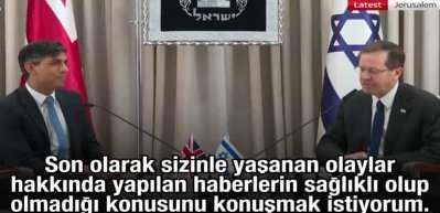 İsrail Cumhurbaşkanı Herzog'dan İngiliz Başbakanı Sunak'a BBC fır&ccedil;ası