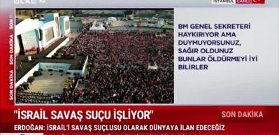 Başkan Erdoğan 'İsrail'e bunlar sadece &ouml;ld&uuml;rmeyi bilir' diyerek tepki g&ouml;sterdi