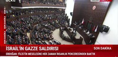 Cumhurbaşkanı Erdoğan 'Hamas ter&ouml;r &ouml;rg&uuml;t&uuml;' değildir diyerek İsrail'e tepki g&ouml;sterdi