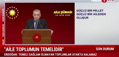 Erdoğan: aile kutsal bir yapıdır
