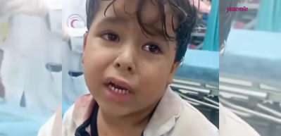 Filistinli &ccedil;ocuktan y&uuml;rek burkan s&ouml;zler! "Makarna yiyordum, sonra bizi bombaladılar"