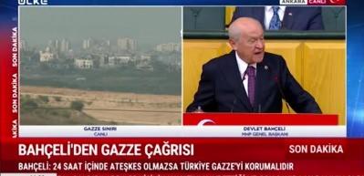 MHP lideri Gazze'ye "şafak s&ouml;kmeden gelmesini biliriz" dedi