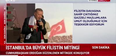 T&uuml;rkiye Filistin i&ccedil;in Kıyam'da Başkan Erdoğan'dan İsrail'e &ccedil;ok sert tepki