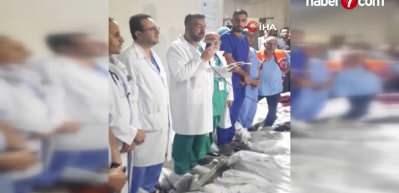 Filistinli doktordan cenazelerin arasında yürek parçalayan açıklama