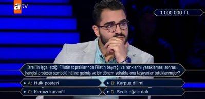 Kenan İmirzalıoğlu'ndan, Kim Milyoner Olmak İster'de geceye damga vuran İsrail konuşması!