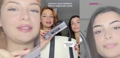 Mağazanın önünde nöbet tutmuşlardı! Herkesin merakla beklediği Sephora çantasından bakın neler çıktı? 