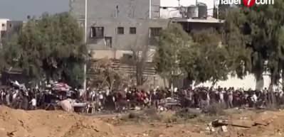 İsrail ordusu g&ouml;r&uuml;nt&uuml;leri paylaştı... G&ouml;&ccedil;e zorlanan binlerce Gazzeli
