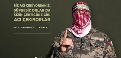 Kassam Tugayları S&ouml;zc&uuml;s&uuml; Ebu Ubeyde'den İsrail'e hodri meydan! Bedelini &ouml;deyecekler