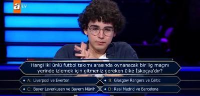 Milyoner'de futbol ile ilgili soru sosyal medyanın en &ccedil;ok izlenenleri arasında girdi...