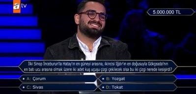 Milyoner'de tarihi gece! Ey&uuml;p İşler 5 milyonluk soruyu a&ccedil;tırdı