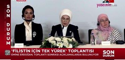 Emine Erdoğan ve lider eşlerinden Filistin için ortak çağrı!"Uluslararası hukukun ağır ihlali"