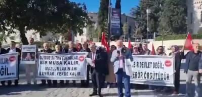 Fatih Muhtarlar Derneği &uuml;yelerinden İsrail'e tepki