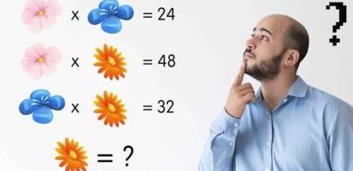 Sadece dikkat seviyesi &ccedil;ok y&uuml;ksek kişiler bu zek&acirc; testinin cevabını 7 saniye i&ccedil;erisinde bulabiliyor: Turuncu &ccedil;i&ccedil;eğin değerini bulabilir misin?