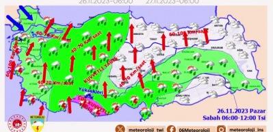 Meteoroloji de Bakan Yerlikaya da uyarılarda bulundu!  67 il i&ccedil;in alarm durumu verildi...