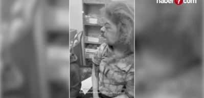 Gazze'de yaralı kurtulan down sendromlu kızın kardeşini teselli etmeye &ccedil;alıştığı anlar