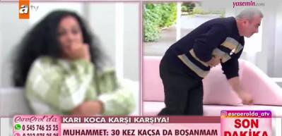 Esra Erol'un programında ilginç anlar! Pırasaya tiki olan eşini canlı yayında bayılttı