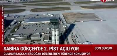 Erdoğan: 970 milyon doları bulan yatırım tutarıyla Sabiha G&ouml;k&ccedil;en Havaalanı'nın ikinci pist ve işlerini tamamladık