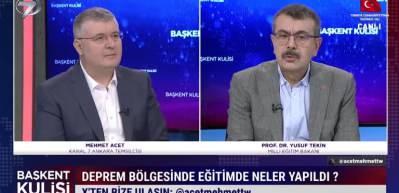 Milli Eğitim Bakanı Tekin deprem b&ouml;lgesindeki son durumu a&ccedil;ıkladı