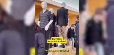 İbretlik protesto! Siyonist İsrail'in soykırımını AVM'de b&ouml;yle dikkat &ccedil;ektiler! 