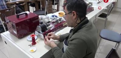 Halk eğitim merkezinde 'kehribar' ile &uuml;lke ekonomisine katkı sağlıyorlar