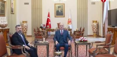 Numan Kurtuluş RT&Uuml;K Başkanı ile g&ouml;r&uuml;şt&uuml;