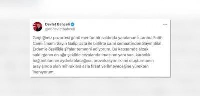Devlet Bah&ccedil;eli'den imam saldırısına ilişkin a&ccedil;ıklama