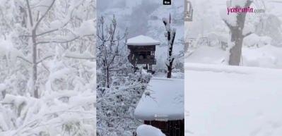 Kar yağışı Rize'de b&ouml;yle g&ouml;r&uuml;nt&uuml;lendi, sosyal medyada &ccedil;ok sayıda beğeni ve yorum topladı