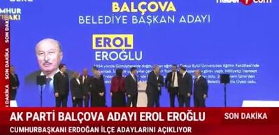 Cumhurbaşkanı Erdoğan İzmir Bayraklı Belediye Başkan Adayını a&ccedil;ıkladı
