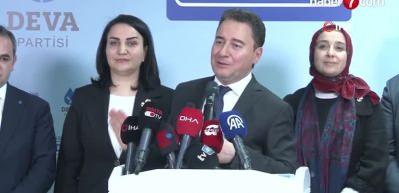 DEVA Partisi Genel Başkanı Ali Babacan yerel se&ccedil;im kararını a&ccedil;ıkladı