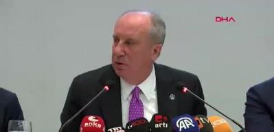 Memleket Partisi lideri Muharrem ince "İstanbul i&ccedil;in 3 aday var" dedi...