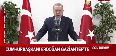 Cumhurbaşkanı Erdoğan Gaziantep'te inşası bitirilen konutların kura &ccedil;ekiminde konuştu...