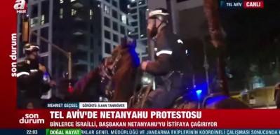 Tel Aviv sokakları karıştı! Netanyahu'nun istifası isteniyor... Yahudilerden olay a&ccedil;ıklamalar