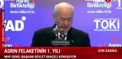 MHP Lideri Devlet Bah&ccedil;eli kalıcı konutların teslim t&ouml;reninde &ouml;nemli a&ccedil;ıklamalarda bulunuyor