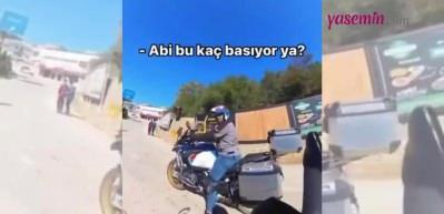 Motorsiklet karşılaştığı sürücü polis çıkınca olanlar oldu!