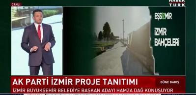 AK Parti İzmir B&uuml;y&uuml;kşehir Belediye Başkan Adayı Hamza Dağ projelerini a&ccedil;ıkladı