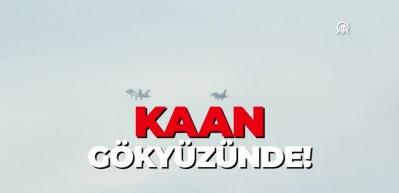 Milli Muharip U&ccedil;ak KAAN g&ouml;ky&uuml;z&uuml;yle buluştu