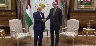 Erdoğan ve Abbas g&ouml;r&uuml;şmesi d&uuml;nya basınında geniş yer buldu