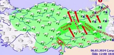 Meteoroloji'den 11 kent i&ccedil;in son dakika sarı kodlu uyarı!