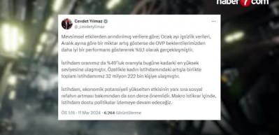 Cevdet Yılmaz: "İstihdam oranı en y&uuml;ksek seviyede"