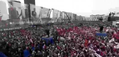 AK Parti'nin B&uuml;y&uuml;k Ankara Mitingine rekor katılım! Sayıyı Cumhurbaşkanı Erdoğan a&ccedil;ıkladı..