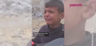 İsrail saldırılarından etkilenen Filistinli küçük çocuğun yaşadığı korku! "Vallahi korkuyorum"