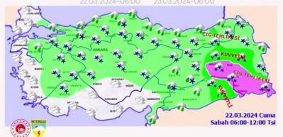Meteoroloji o b&ouml;lgelere kuvvetli kar yağışı uyarısında bulundu