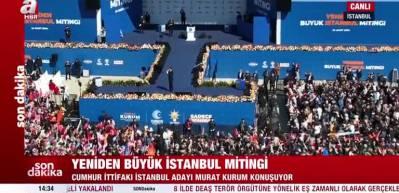 Yeniden Büyük İstanbul Mitinginde Murat Kurum konuşmasını gerçekleştirdi