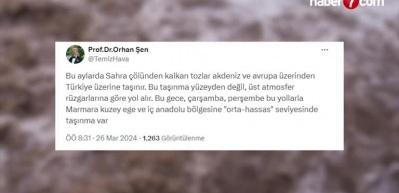 Prof. Dr. Orhan Şen sosyal medyadan hava durumu tahminlerine dair paylaşımda bulundu